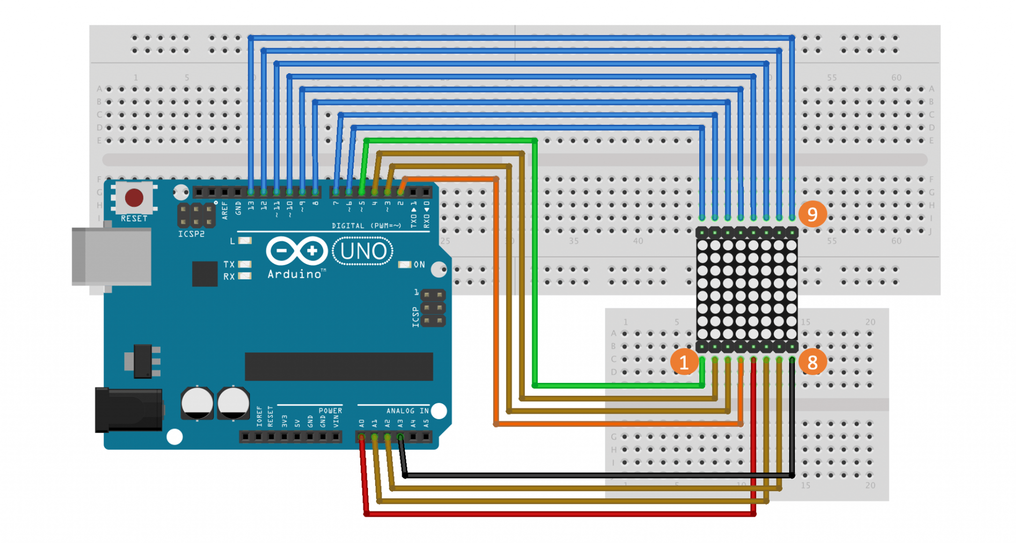 Arduino入門教學課程:LED Matrix 矩陣模組程式設計 | 米羅科技文創學院
