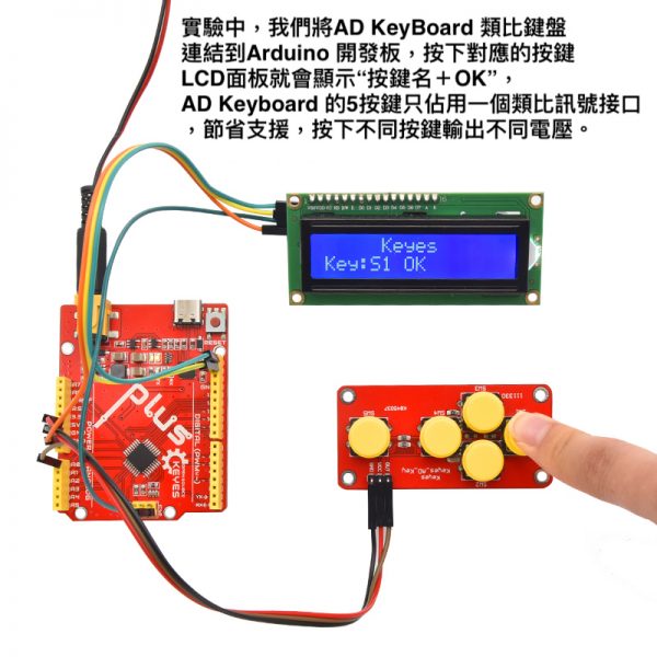 AD Keyboard模擬鍵盤模組 遊戲按鍵適用 | 米羅科技文創學院