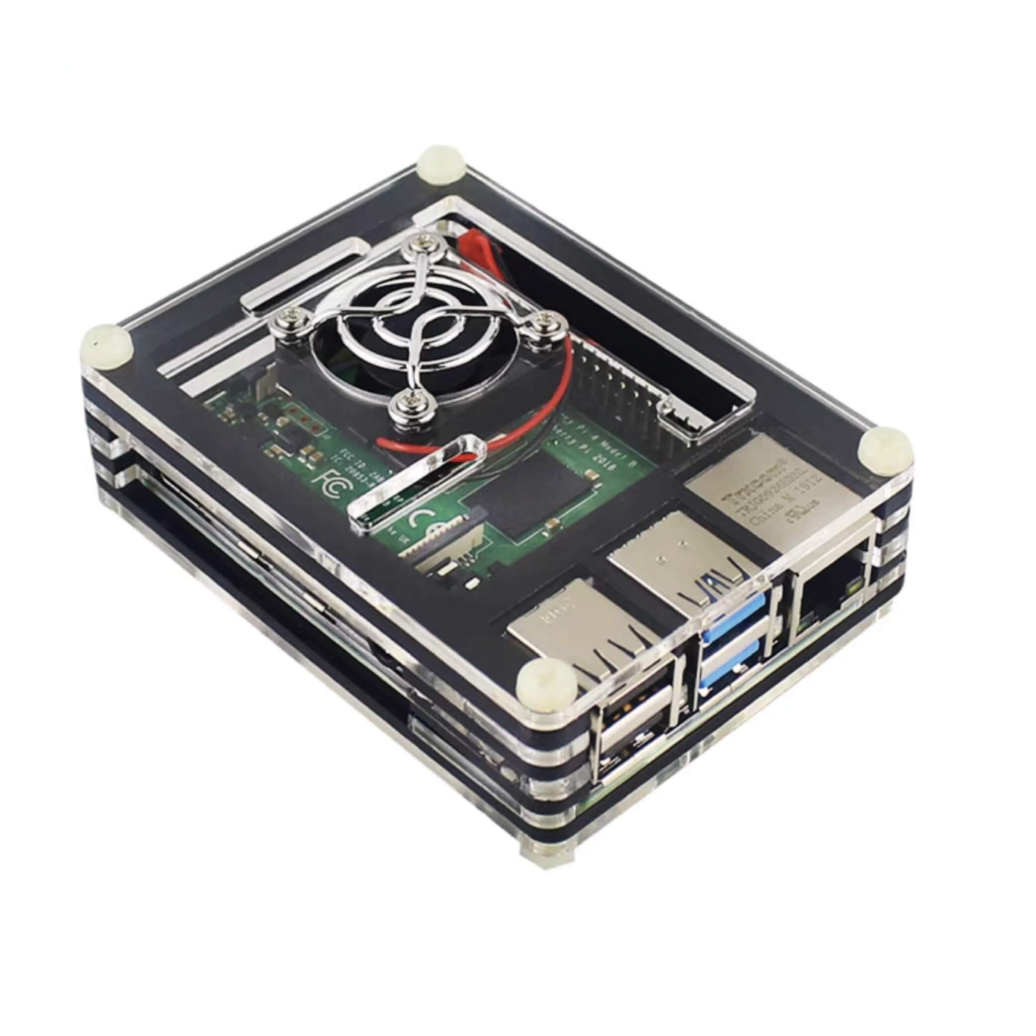 樹莓派 Pi 4B 外殼 9層堆疊式壓克力外殼 +散熱風扇 | 九層壓克力外殼 送散熱風扇