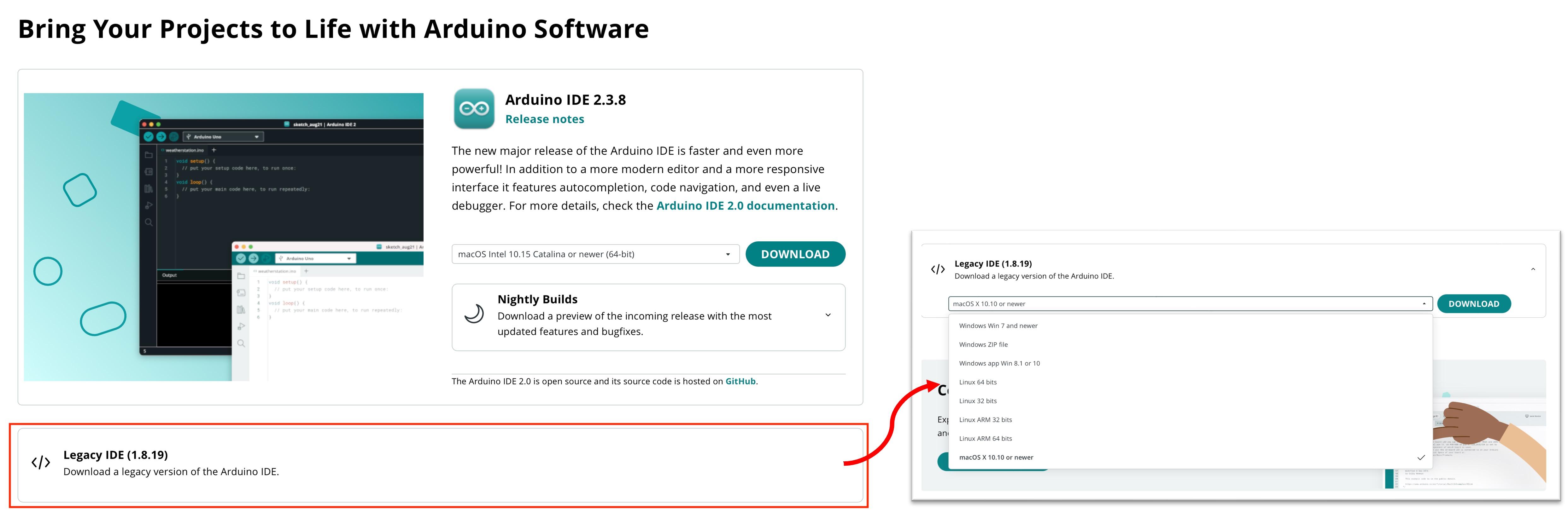 Arduino IDE 官方下載介面教學 Arduino IDE 官方下載介面教學